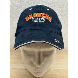 NFL Denver Broncos Navy Blue Baseball Hat By Drew Pearson Trucker Cap